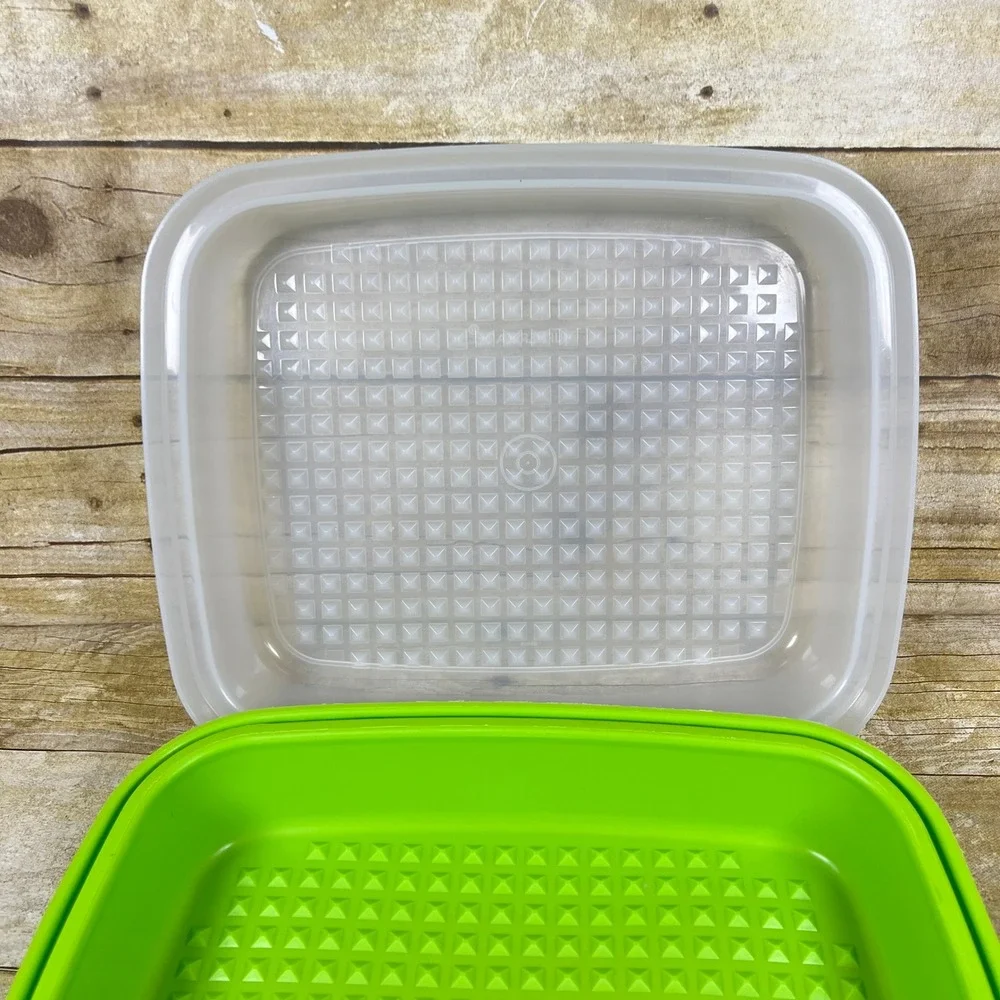 Tupperware Season-Serve Large  Marinating Container  Lime Green 1294-8 10